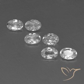 3.92ctw Natural Blanco Circón, Ovalada, VVS-VS