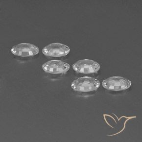 Gemas de Circón Blanco natural de 3.92 ct, Ovalada, VVS-VS