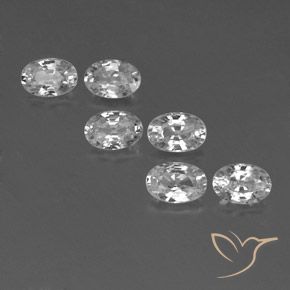 4.55ctw Natural Blanco Circón, Ovalada, VVS-VS