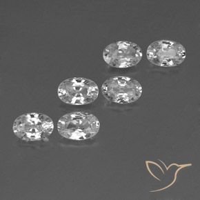 Gemas de Circón Blanco natural de 4.55 ct, Ovalada, VVS-VS