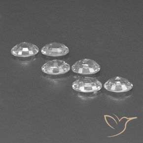 Gemas de Circón Blanco natural de 4.55 ct, Ovalada, VVS-VS