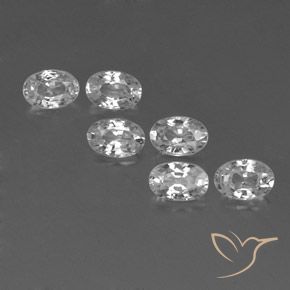 4.42ctw Natural Blanco Circón, Ovalada, VVS-VS