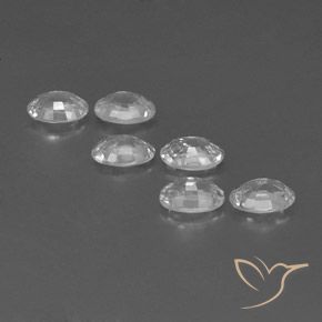 Gemas de Circón Blanco natural de 4.42 ct, Ovalada, VVS-VS