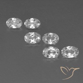 4.32ctw Natural Blanco Circón, Ovalada, VVS-VS