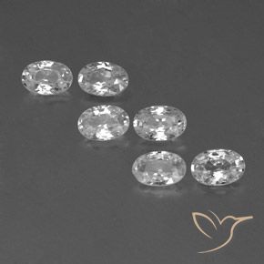 4.03ctw Natural Blanco Circón, Ovalada, VVS-VS
