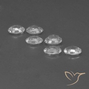 Gemas de Circón Blanco natural de 4.03 ct, Ovalada, VVS-VS