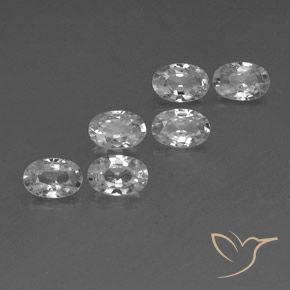 Gemas de Circón Blanco natural de 4.07 ct, Ovalada, VVS-VS