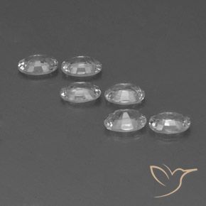 Gemas de Circón Blanco natural de 4.07 ct, Ovalada, VVS-VS