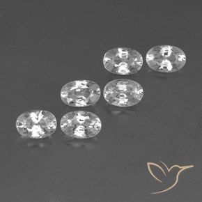 Gemas de Circón Blanco natural de 4.64 ct, Ovalada, VVS-VS