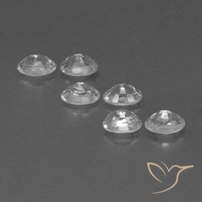 Gemas de Circón Blanco natural de 4.77 ct, Ovalada, VVS-VS
