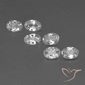 3.90ctw Natural Blanco Circón, Ovalada, VVS-VS