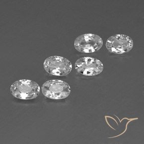Gemas de Circón Blanco natural de 3.90 ct, Ovalada, VVS-VS
