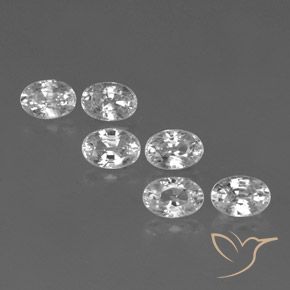 Gemas de Circón Blanco natural de 4.68 ct, Ovalada, VVS-VS