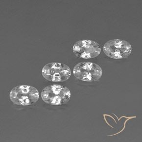 4.55ctw Natural Blanco Circón, Ovalada, VVS-VS