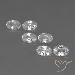 Gemas de Circón Blanco natural de 4.18 ct, Ovalada, VVS-VS