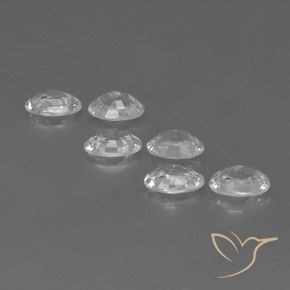 Gemas de Circón Blanco natural de 4.18 ct, Ovalada, VVS-VS