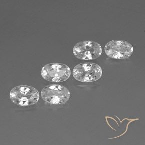 4.69ctw Natural Blanco Circón, Ovalada, VVS-VS