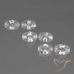 Gemas de Circón Blanco natural de 4.63 ct, Ovalada, VVS-VS