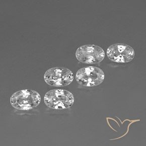 4.61ctw Natural Blanco Circón, Ovalada, VVS-VS