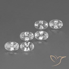 Gemas de Circón Blanco natural de 5.14 ct, Ovalada, VVS-VS
