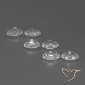 Gemas de Circón Blanco natural de 4.77 ct, Ovalada, VVS-VS