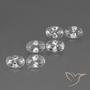 Gemas de Circón Blanco natural de 5.01 ct, Ovalada, VVS-VS