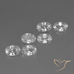 4.45ctw Natural Blanco Circón, Ovalada, VVS-VS