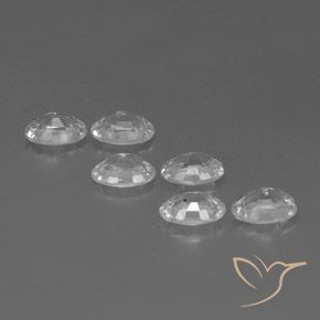 Gemas de Circón Blanco natural de 4.45 ct, Ovalada, VVS-VS