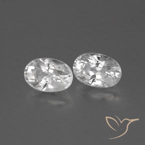 Gemas de Circón Blanco natural de 1.63 ct, Ovalada, VVS