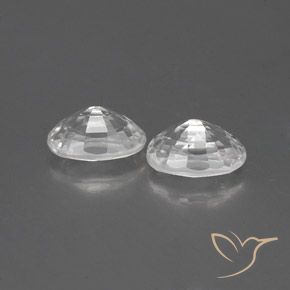 Gemas de Circón Blanco natural de 1.64 ct, Ovalada, VVS-VS