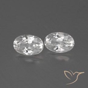 Gemas de Circón Blanco natural de 1.70 ct, Ovalada, VS