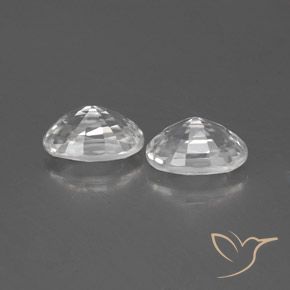 Gemas de Circón Blanco natural de 1.70 ct, Ovalada, VS