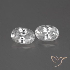 Gemas de Circón Blanco natural de 1.65 ct, Ovalada, VVS