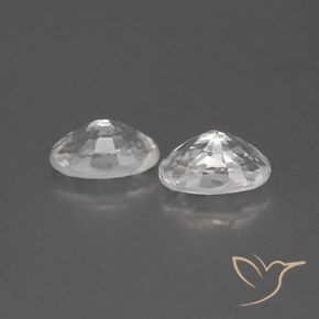 Gemas de Circón Blanco natural de 1.65 ct, Ovalada, VVS