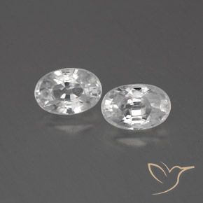 1.80ctw Natural Blanco Circón, Ovalada, VVS-VS