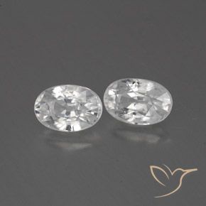 Gemas de Circón Blanco natural de 1.80 ct, Ovalada, VVS-VS