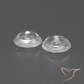 Gemas de Circón Blanco natural de 1.80 ct, Ovalada, VVS-VS