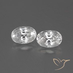 1.82ctw Natural Blanco Circón, Ovalada, VVS