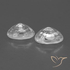Gemas de Circón Blanco natural de 1.79 ct, Ovalada, VVS