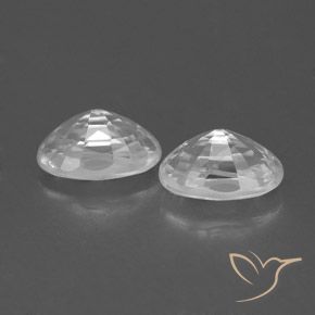 Gemas de Circón Blanco natural de 1.67 ct, Ovalada, VVS