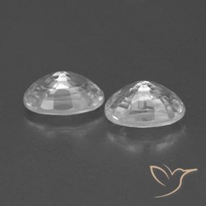 Gemas de Circón Blanco natural de 1.67 ct, Ovalada, VVS