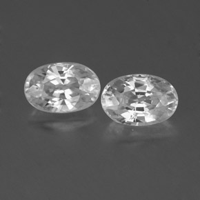 Gemas de Circón Blanco natural de 1.60 ct, Corte Óvalo, VVS