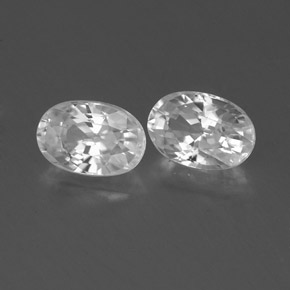 Gemas de Circón Blanco natural de 1.60 ct, Corte Óvalo, VVS