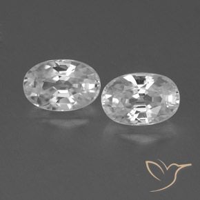 1.69ctw Natural Blanco Circón, Ovalada, VVS-VS
