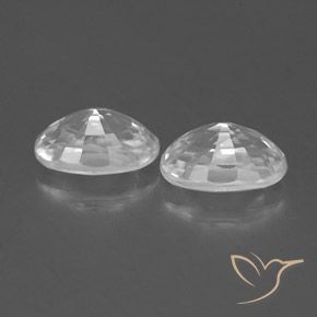 Gemas de Circón Blanco natural de 1.69 ct, Ovalada, VVS-VS