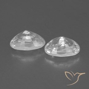 Gemas de Circón Blanco natural de 1.65 ct, Ovalada, VVS-VS