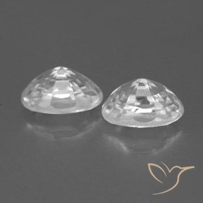 Gemas de Circón Blanco natural de 1.78 ct, Ovalada, VVS