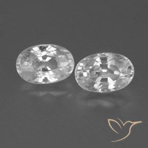 1.82ctw Natural Blanco Circón, Ovalada, VVS-VS