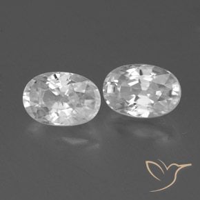 Gemas de Circón Blanco natural de 1.82 ct, Ovalada, VVS-VS