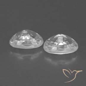 Gemas de Circón Blanco natural de 1.82 ct, Ovalada, VVS-VS